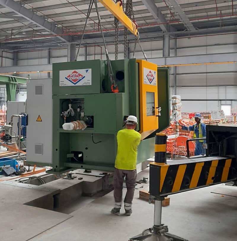 pipe threading machine installation